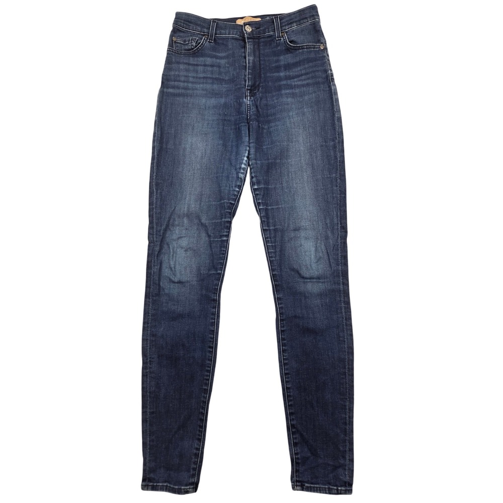 7 For All Mankind The High Waist Skinny b(air) Jeans Dark Wash Size 27x31